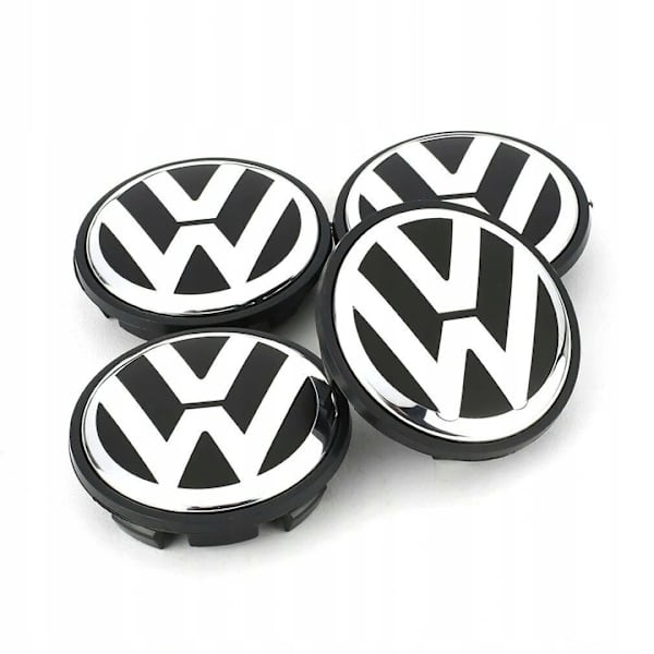 Volkswagen centerkapsler/fælgemblemer - 4-delt sæt 56 mm