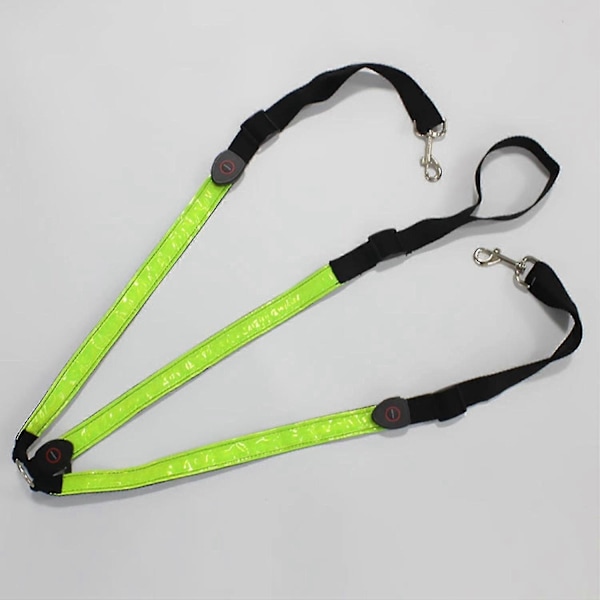 LED Hestebrystplate Krage Sele Høy Synlighet Sele Lys Webbing - Perfekt Green