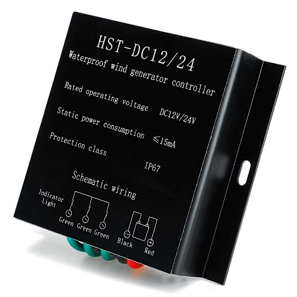 12V/24V 9000W Vindturbingeneratorkontroller Vanntett Batterilading Overspenningsbeskyttelse Kontrollerregulator-Perfet