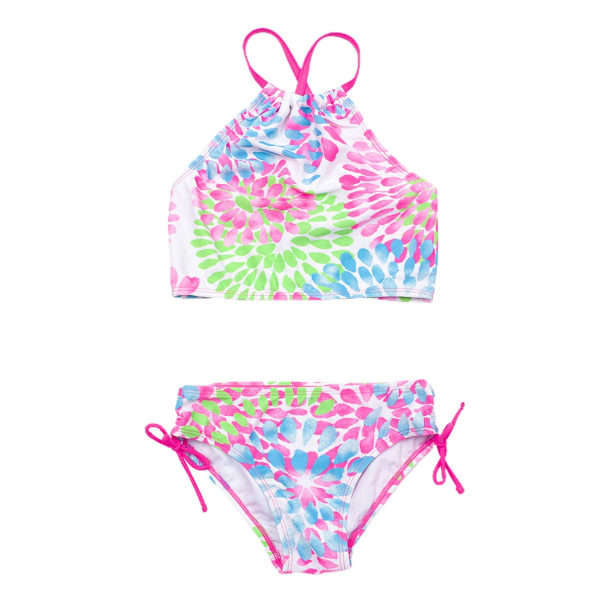 Diconna Badkläder för barn Baddräkt Sommar Barn Biquini Infantil Baddräkt Barn Flickor Bikini Set - Perfet whitepink 9-10years