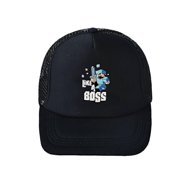 Minecraft Sommar Snapback Keps Barn Pojkar Flickor Utomhus Andningsbar Sport Solhatt-Perfekt A