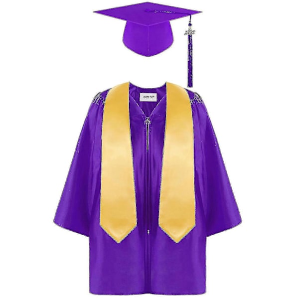 Esikoulu- ja päiväkotigraduaation asu, hattu ja tupsu - täydellinen lahja lapselle purple size27