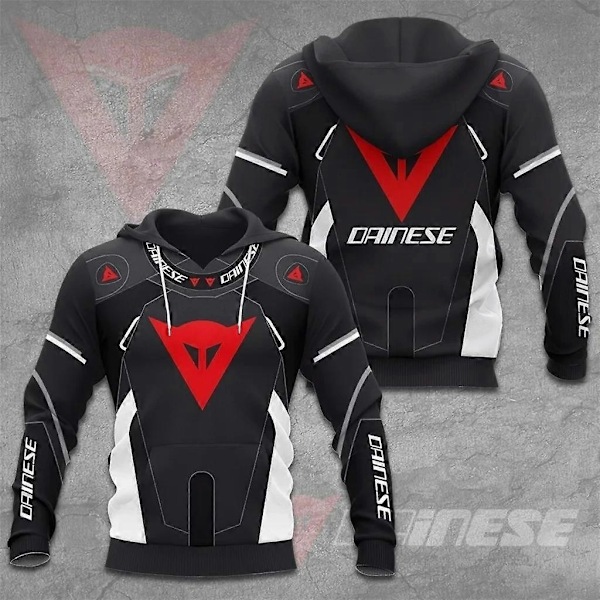 2024 Herrarnas Racing 3D-Tryckt Motorcykeldesign Trendig Stil Hoodies och Dragkedja Tröjor - Perfekt Zipper1 M