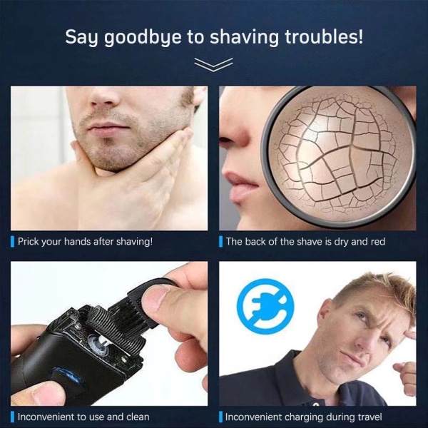 Elektrisk barbermaskine til mænd Hårskægtrimmersæt Næsetrimmer - Perfet Simplified standard