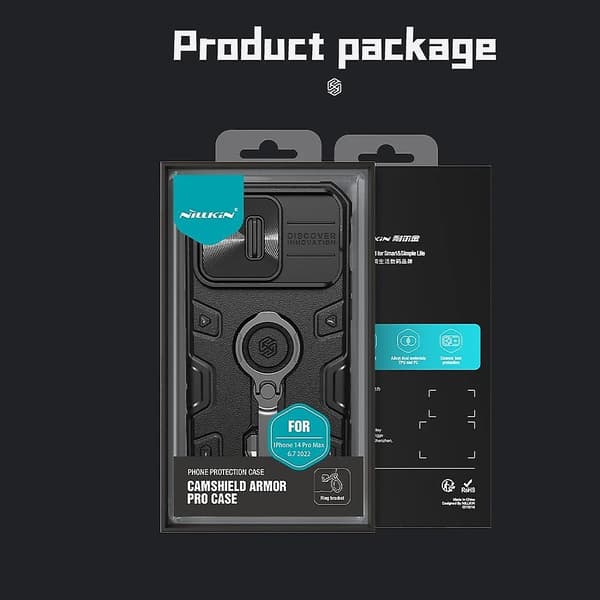 Mobilskal Kompatibelt med IPhone 14/14 Pro/14 Plus/14 Pro Max Nillkin Camshield Armor Pro Skjutbart Kameraskydd Baksida - Perfekt For iphone 14