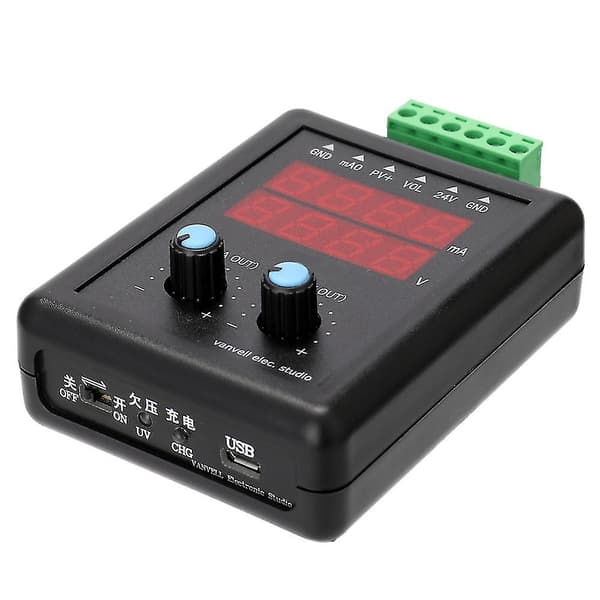 4-20ma 0-10v Signalgenerator 24v Strømspændingstransmitter Signalkilde Konstant Strømkilde med Display-Perfet