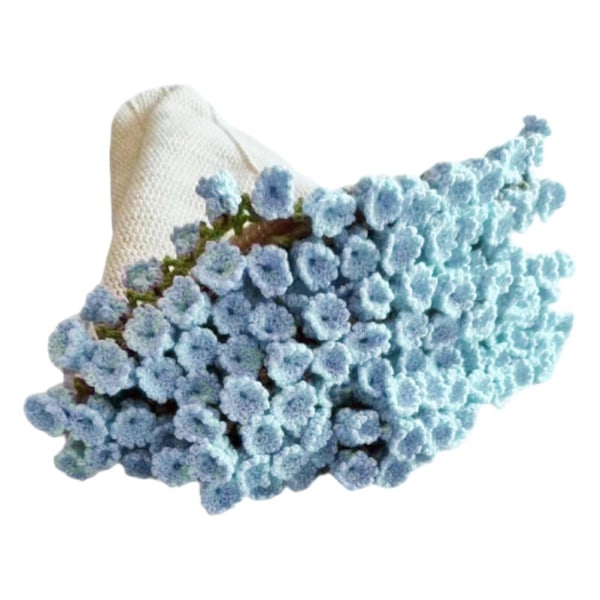 Bouquet Filt Virkningskit Virkningsstartkit Dekoration Multifunktionell Mode DIY Hantverk Stickkit för Entusiaster Perfekt som Gåva Blue
