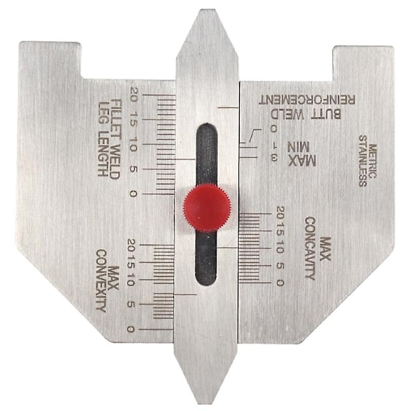 6 stk. svejsemåler svejse inspektionsmåler svejsesøm / rund hjørne / krone teststørrelse lineal vinkel Mea-Perfet 0 0