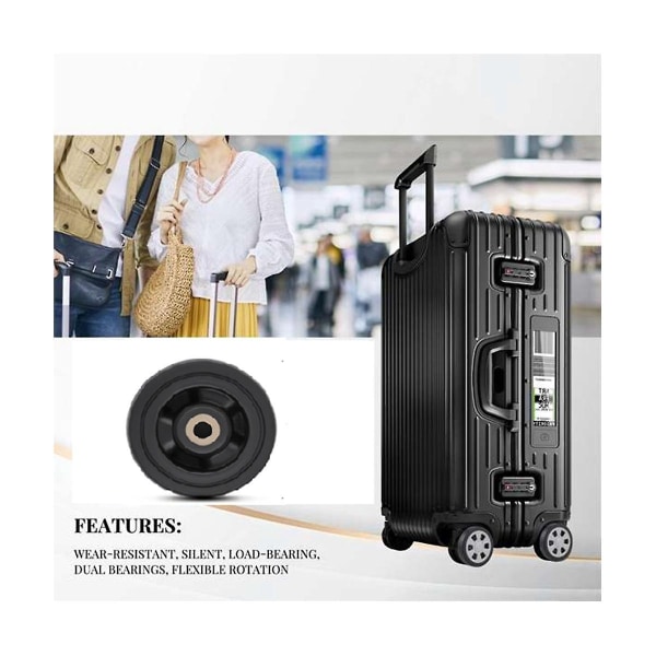 Udskiftning af bagagehjul Trolleytaske kuffert Hjul Universal 20-28 tommer kuffert Whee - Perfet