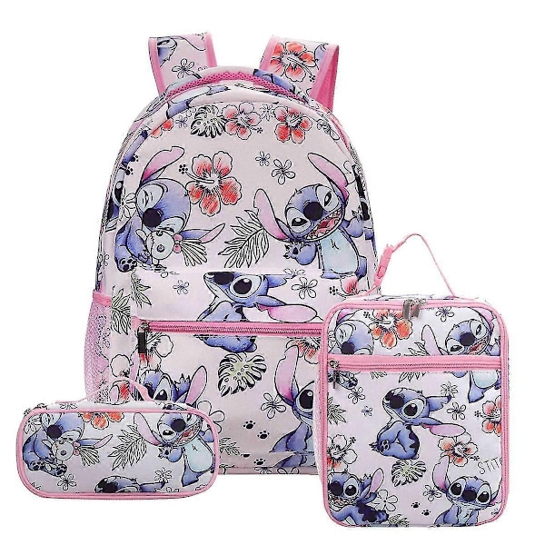 Stitch ryggsekk tredelt sett for grunnskole- og ungdomsskoleelever (ryggsekk + matpakke + pennal) - perfekt Product 10
