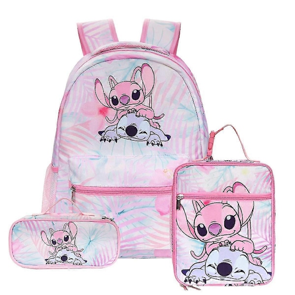 Stitch ryggsekk tredelt sett for grunnskole- og ungdomsskoleelever (ryggsekk + matpakke + pennal) - perfekt Product 11