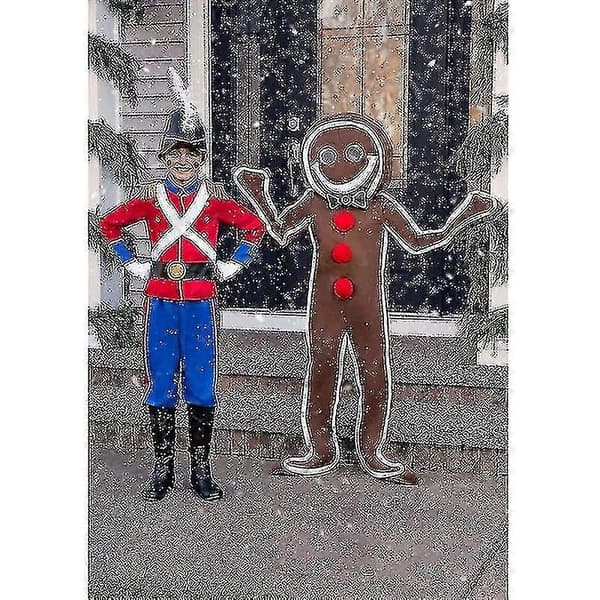 Iced Gingerbread Man Kostume til Voksne, Julekage Kostume-Xin size:S