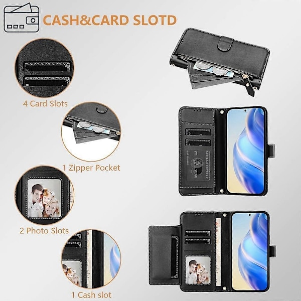 PU-pungcover kompatibelt med Infinix Smart 6 / Smart 6 Plus - Perfet Black