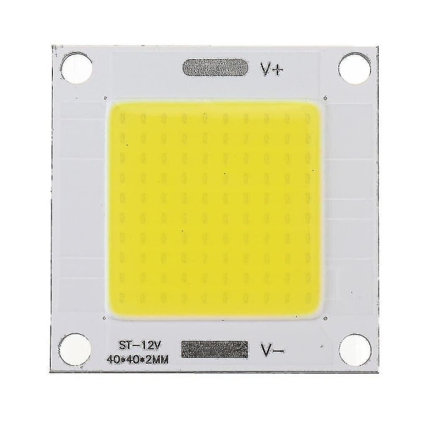 50w DIY Led Cob Chip High Power 40x40mm Bead Light Lamp Lampa Vit/Varmvit/Blå Dc12-14v - Perfet