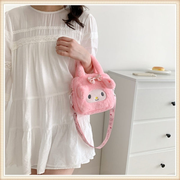 Kids Kawaii Plysch Sanrio Väska Anime Cinnamoroll Plysch Ryggsäck - Perfet pink
