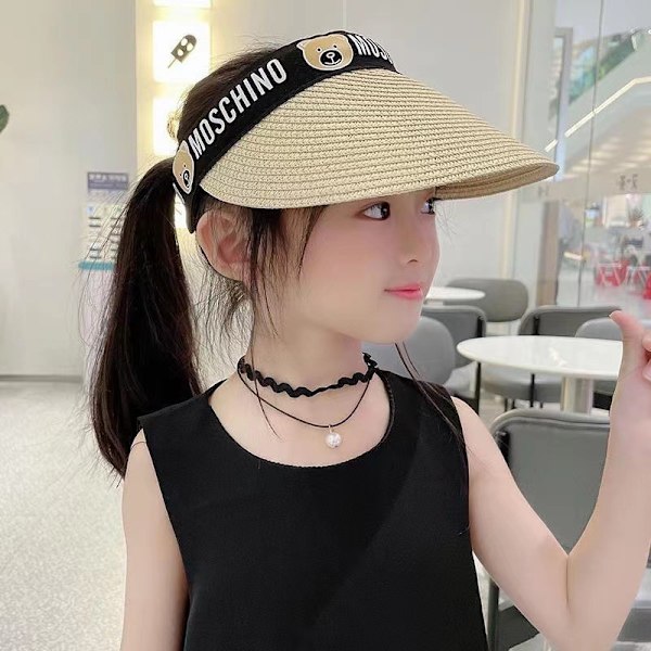 2-8 år barn solhatt sommar tecknad solskydd tom till - Perfet Khaki One Size