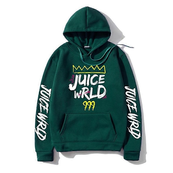 Rapper Juice Wrld 999 O-Neck Sweatshirt Mænd/Kvinder Mode Langærmet Forår Efterår Hættetrøjer Sweatshirt Hip hop toppe Pullover-Perfet Green A 2XL