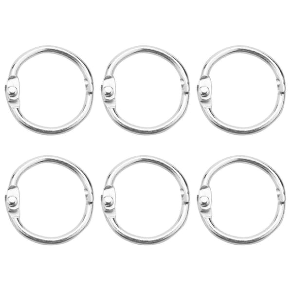 100 stk. 25 mm løse bladbinderinge nøgleringe bogringe binderinge kompatible med scrapbog/album/håndværk - perfekte 25Mm