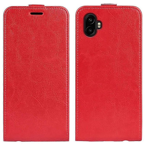 Kompatibel med R64 Tekstur Vertikal Flip Læder Telefon Cover - Perfekt Red For Samsung Galaxy Xcover 7 Pro