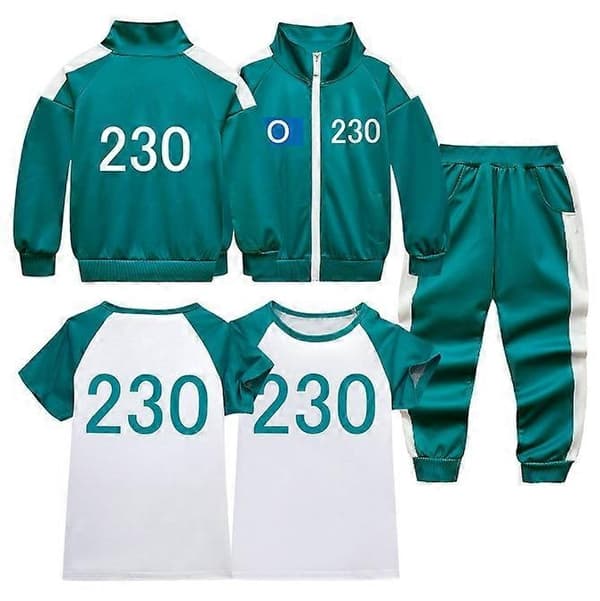 Squid Game 2-spelar rollspelsdräkt sportkläder komplett set-Perfet style 230 150cm
