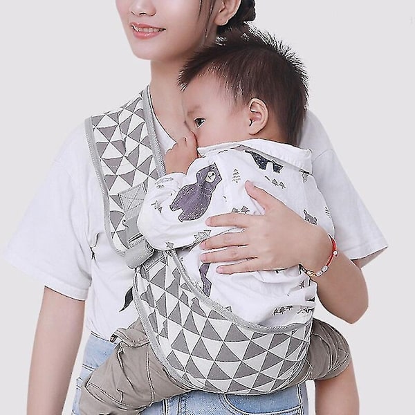 justerbar bärsele Baby Mjuk bärsele för nyfödda Baby Scarf Toddler Baby . - Perfet White Triangle