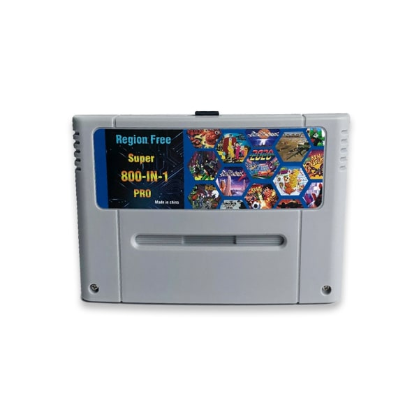 Super Multi 800 in 1 Everdrive-pelikorttipatruuna SNES:lle 16 Bit USA EUR Japan Version Video Game Consol- Perfet Grey 2