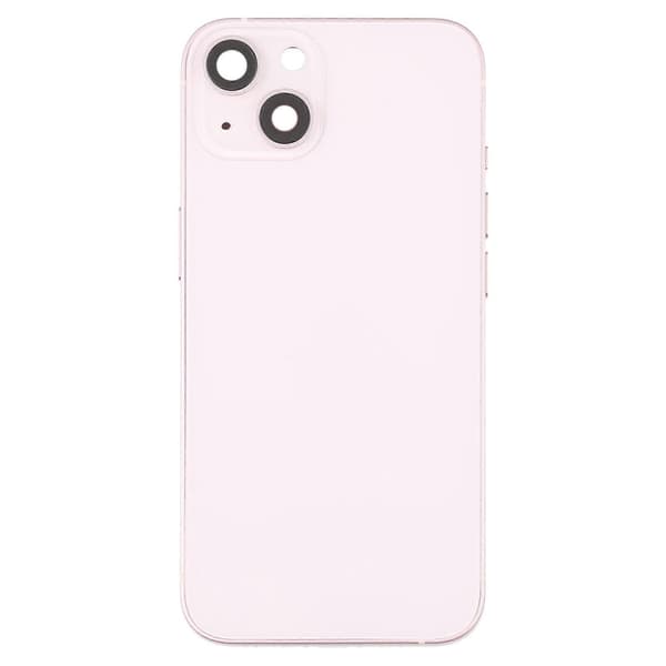 Kompatibel med iPhone 13 Batterideksel Bak med Sideknapper & SIM-kortbrett & Strøm + Volum Flex Kabel & Trådløs Lader Modul-Perfekt Pink