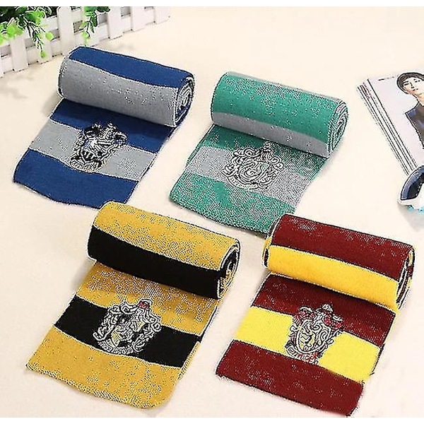 7-delad magisk trollkarl Harry Potter Cosplay-klänning upp kappa mantel Hogwarts skoluniform - Perfekt 7Pcs Green Kids 115