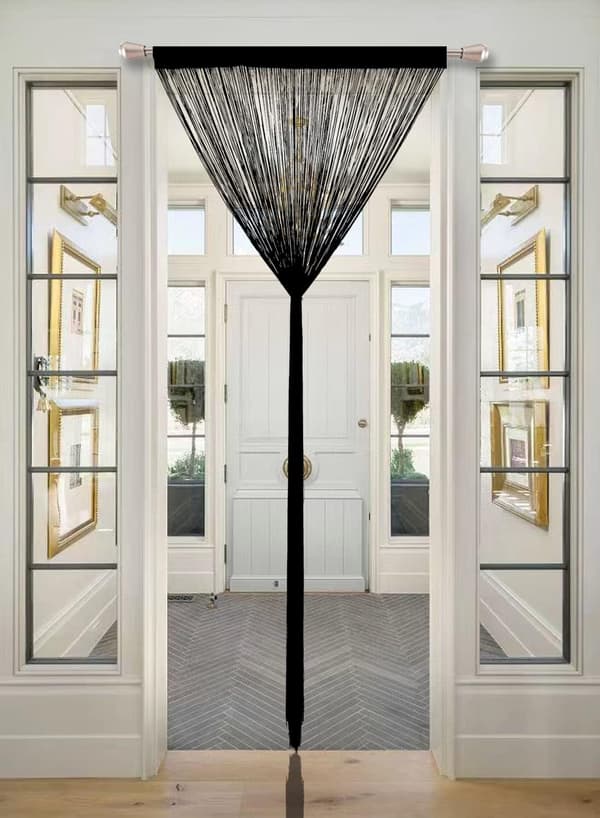 Interiørdesigner - Guopo Wire gardin 90x200cm Svart - Perfet
