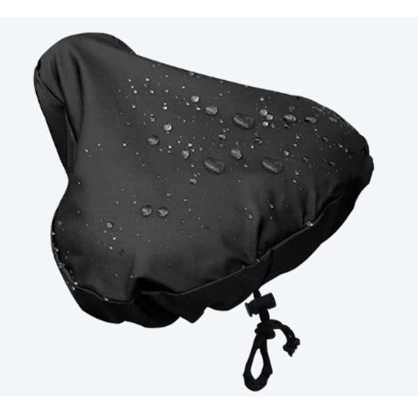 2-pack vattentätt sadelskydd med dragsko / Cykelsadel regnskydd - Perfekt Svart