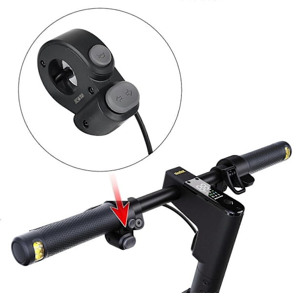 Signalhornsblinkersbrytare Kompatibel med Ninebot Max G2 Kickscooter Elektrisk Scooter Styre Knapp Klocka Ljus PÅ AV Brytardelar-Perfekt