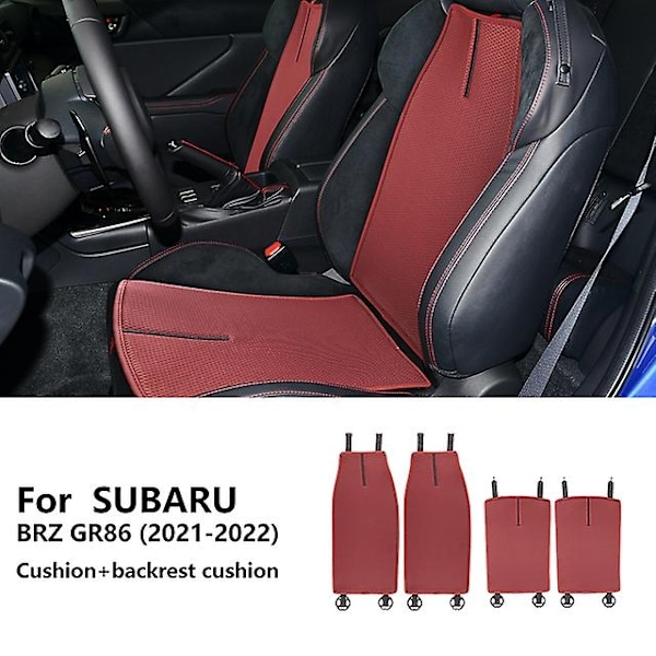 Säte Kuddeöverdrag för Subaru Brz Gr86 2021 2022 Sommar Fyra Säsonger Bil Andningsbar Halksäker Is Silke Skyddspad Tillbehör-Perfekt One Set3