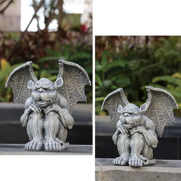 Gargoyle Staty Garden Guardian Skulptur Statyett Gotisk inomhus - Perfet