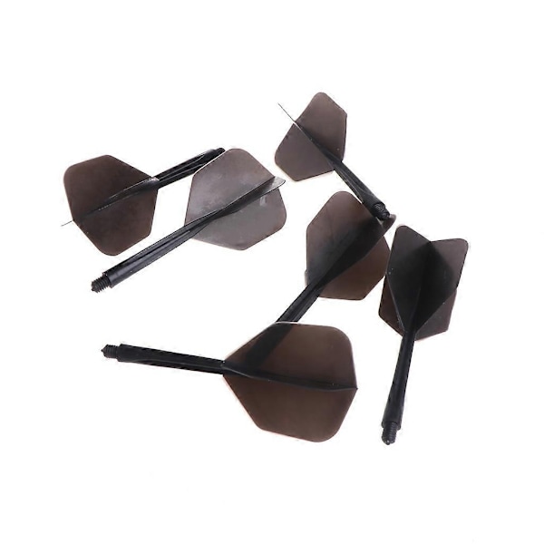 Dart Flights 6 st Integrerade Dart Flights och Skaft 4.5mm 2BA Skruv-Perfekt Black