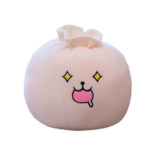 Dumpling Plyschkudde Bao Bun Fylld Plysch Multifunktionell Söt Uttryck, Mjuk Fylld Prydnadskudde Soffkudde för Sovrum - Perfekt Style B