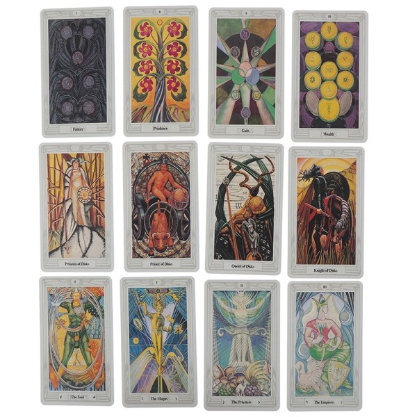 78 Kort Egyptisk mytologi Aleister Crowley Thoth Tarot - Perfet Multicolor one size