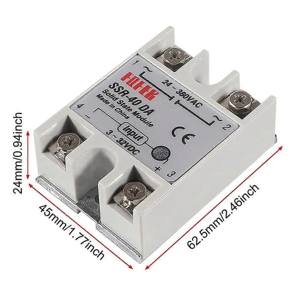 -Temperaturregulator -C100 Termostat Kit Høj Spænding 100ACV til 240ACV+ Relæ 40DA+ K Probe-Perfekt