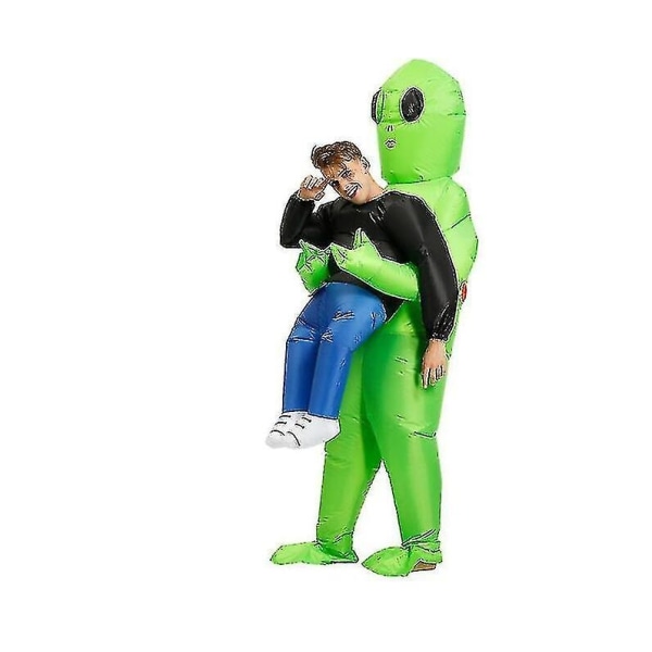 Alien oppusteligt kostume til Halloween Cosplay One Size til børn, (120cm-140cm). - Perfekt