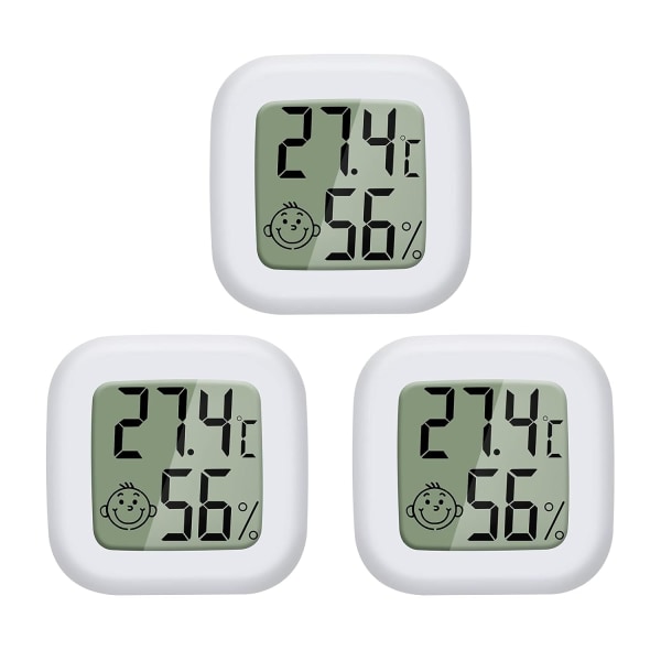 Mini LCD-termometer Digital inomhushygrometer Temperatur Luftfuktighet Hög noggrannhet Handhållen -50℃~70℃ 10%~99% RH（3st）- Perfet
