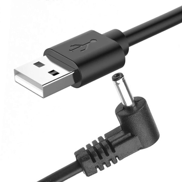 Strømkabel USB til DC 3,5 x 1,35 mm 2A Max Oplader Adapter Stikkabel - Perfekt Black