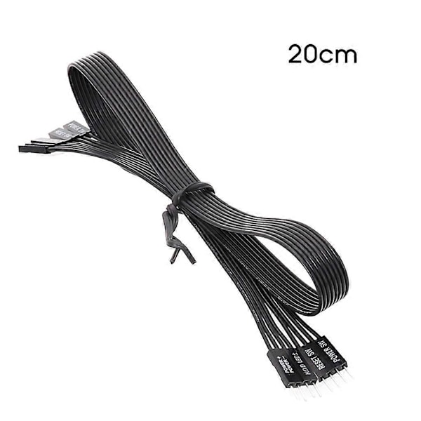 Moderkort Strøm LED + PLED + Nulstil SW Kabel 2-polet Kontakt Han til Hun Forlængerkabel - Perfekt 20CM