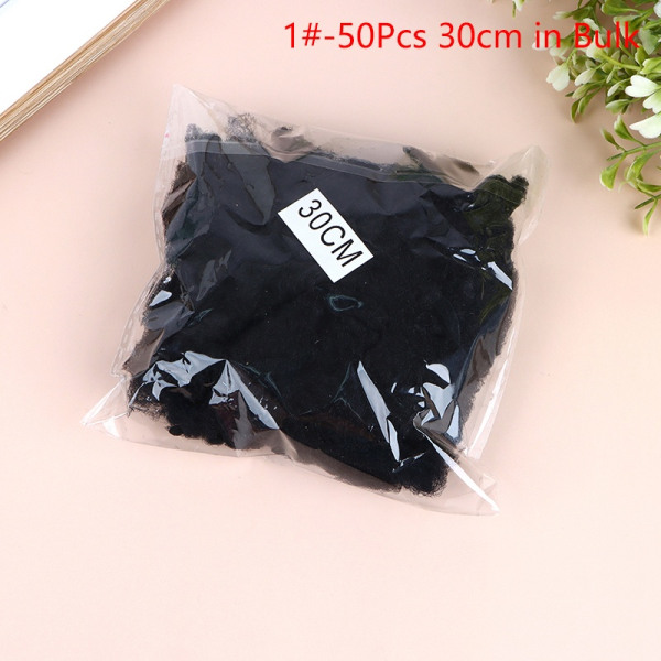 50st Hårnät Svart Elastiskt Bunt Hår Osynligt Hårnät Mesh - Perfet 1#-50Pcs