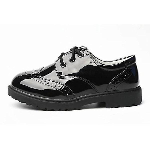 Pojkar Stängda Tå Oxfords Formella Dagliga Klänningskor Låga Loafers-Perfet Lace Black EU 35.5