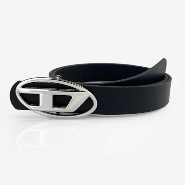 Punk Bälten För Kvinnor Flickor Mode D Bokstav Oval Metal Snap PU - Perfet A1