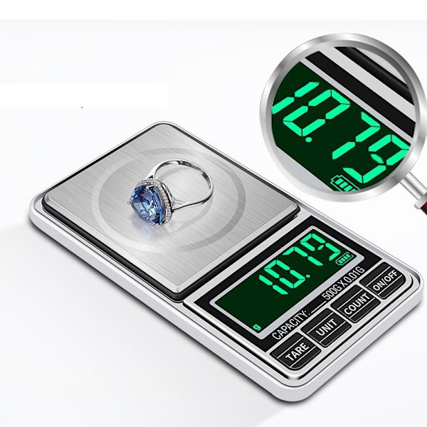 Pocket scale Deluxe 500g/0,01g + USB -kabel - Perfet
