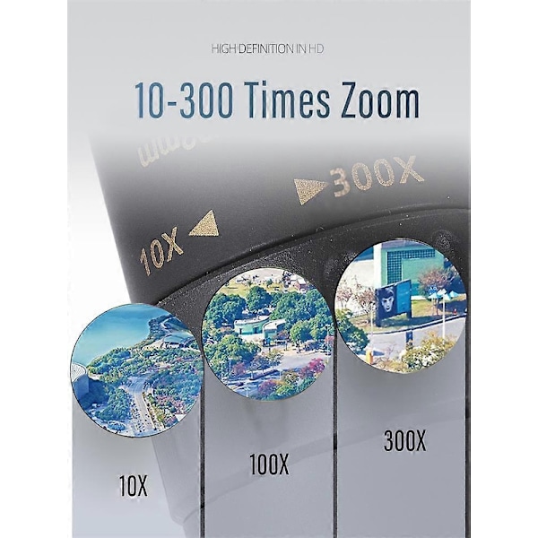 10-300X Zoom Militær Metal HD Bak4 Kraftfuld Kikkert Lang Rækkevidde Kvalitet Bærbar Professionel Teleskop Monokulær til Jagt - Perfekt Set