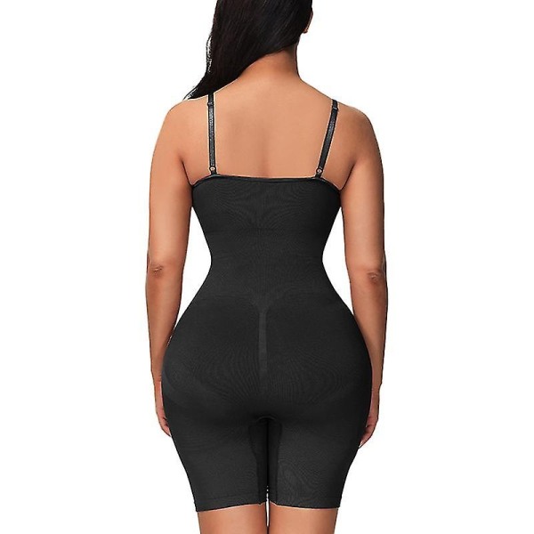 Body Shaper for kvinner Magekontroll slanking Sømløs Shapewear Jumpsuit - Perfet Black L