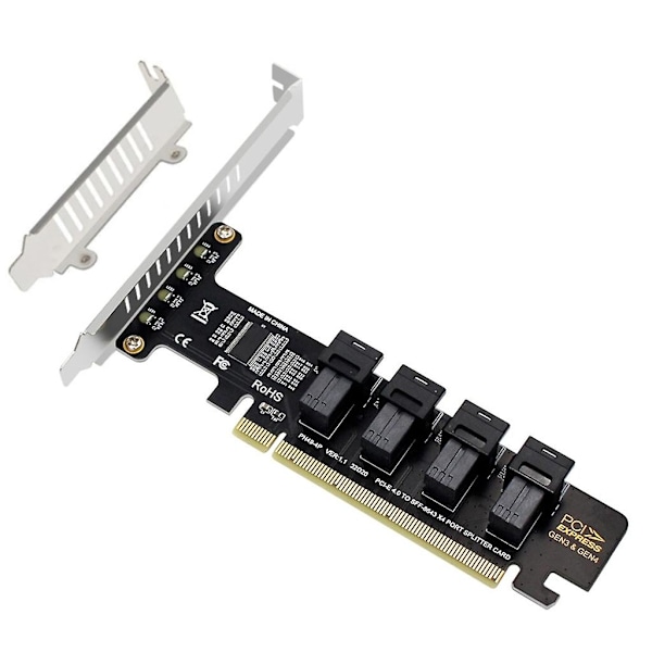 4.0 PCI-E X16 - 4-port SFF-8643 U.2 NVME laajennuskortti SFF-8639-Perfet -sovellukseen