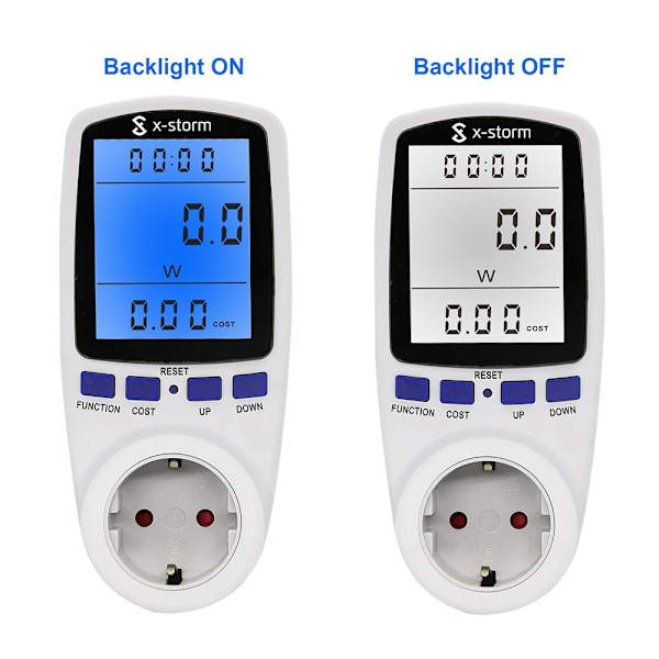 Elmätare vägguttag / LCD Energimätare för elmätning - Perfet