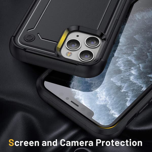 Støtsikkert telefondeksel kompatibelt med iPhone 11 Pro Max-Perfet Black